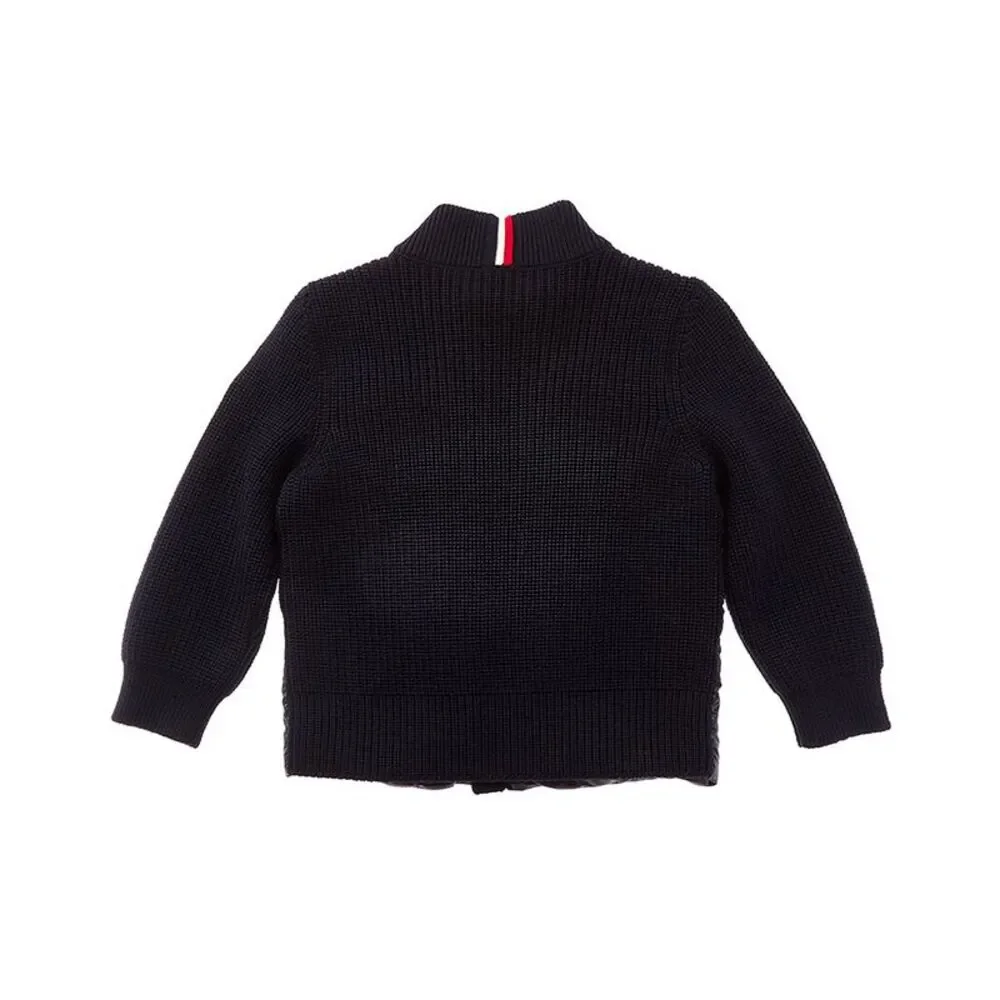Moncler Girls Puffer Front Wool Down Jacket